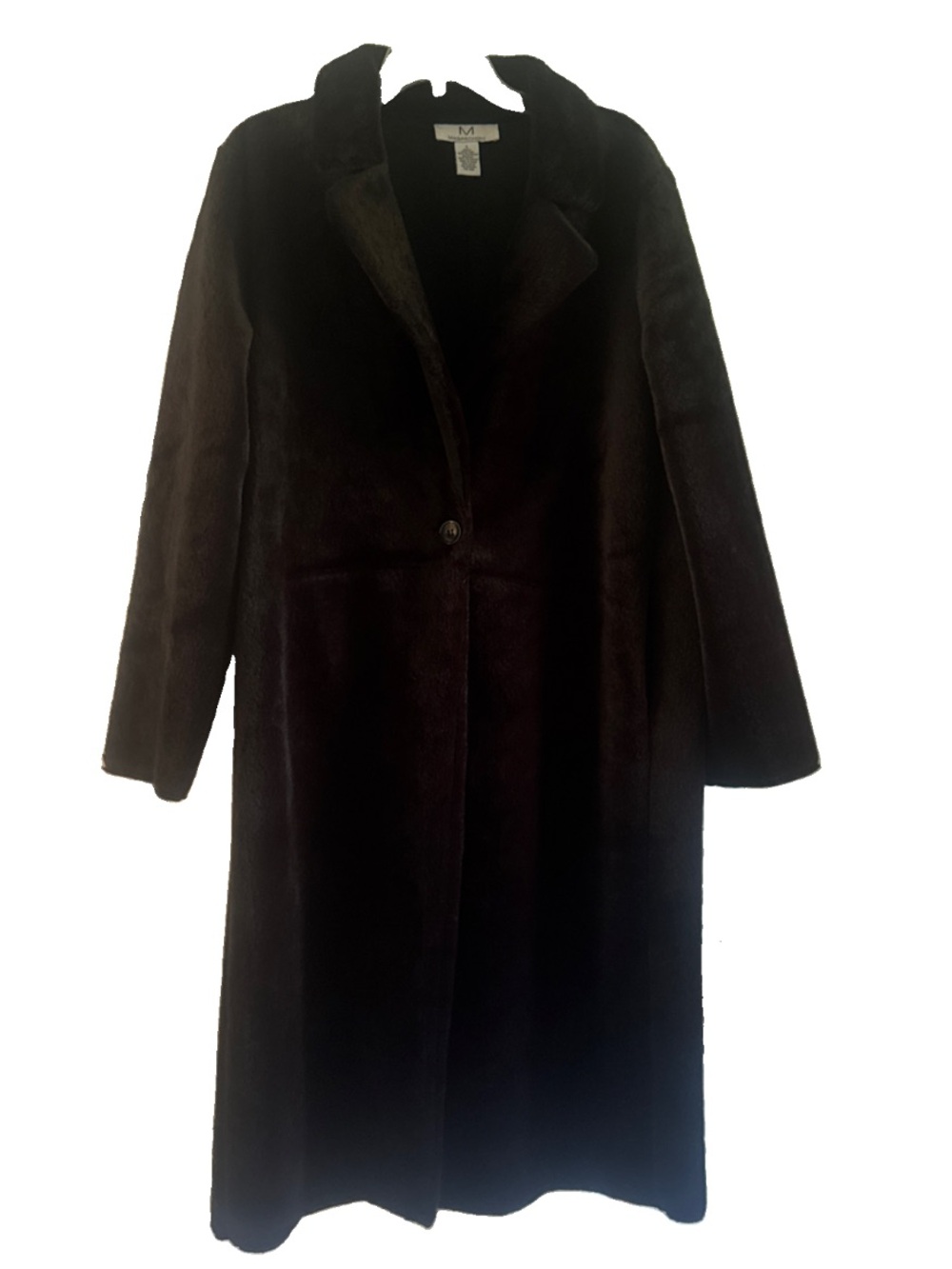 Magaschoni  faux fur Black Women's duster Coat - large